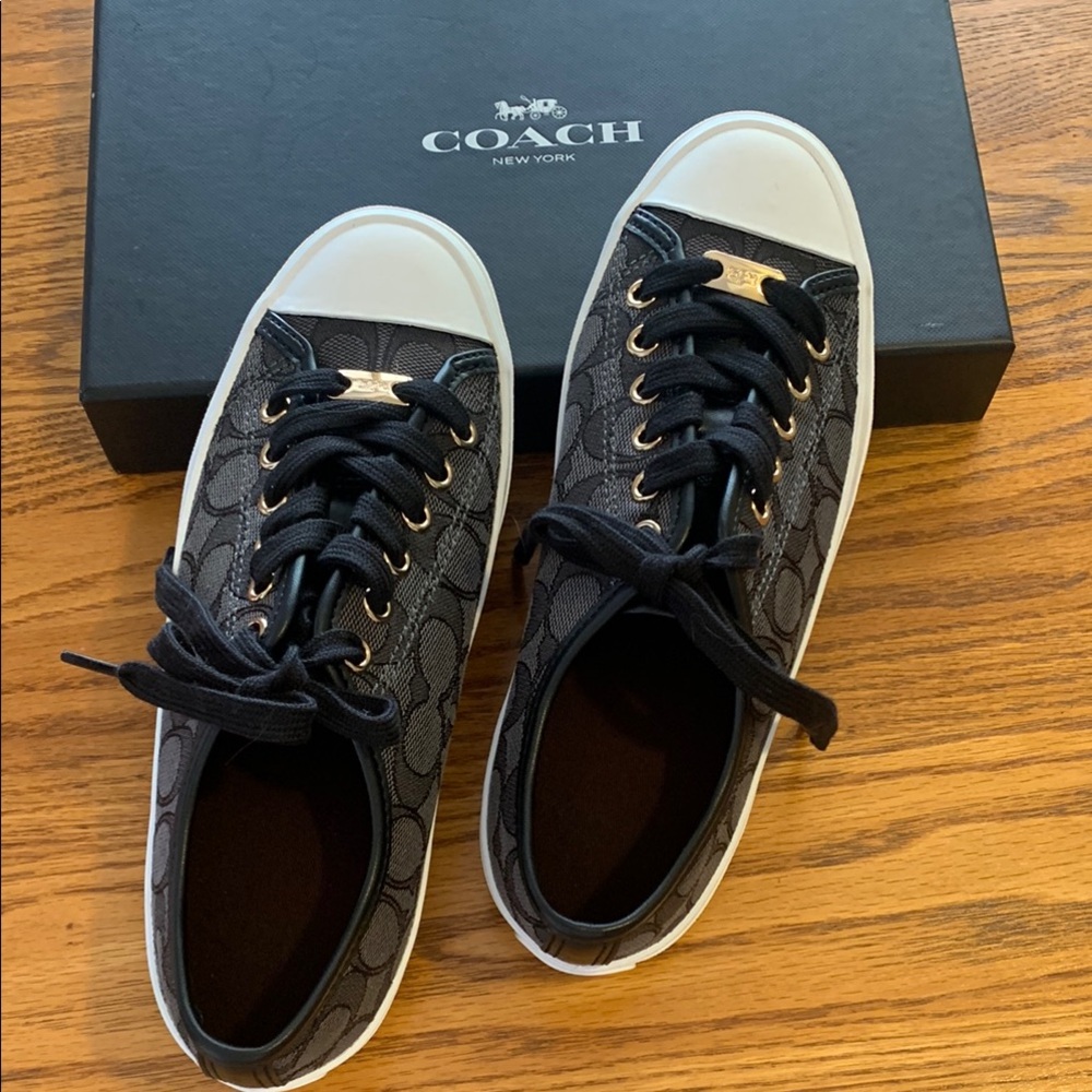 Coach Monogram Black and White Sneakers